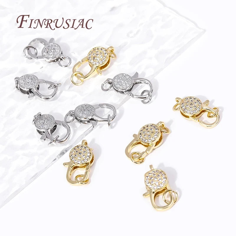 18K Gold Plated Zircon Lobster Clasps – DIY Jewelry Findings