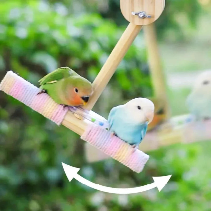Bird Swing Perch Toy – Rotating Chew Design for Parrots