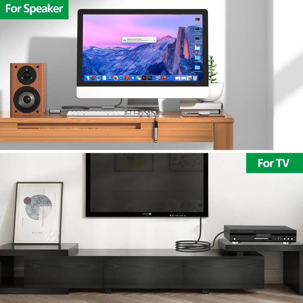 Type-C & 3.5mm to Dual RCA Audio Split Cable | Speakers