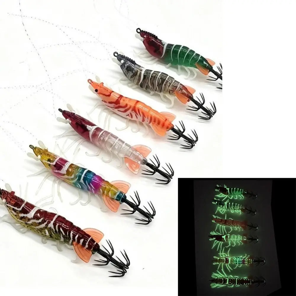 Squid Jig Wood Shrimp Lure 80mm 6.6g – Sinking Sea Fishing