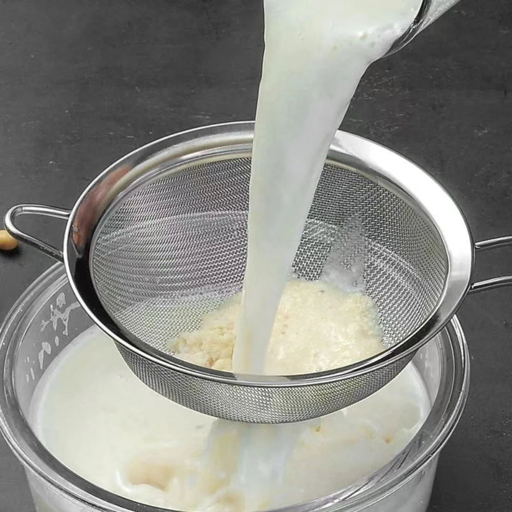 16cm Stainless Steel Fine Mesh Sifter & Kitchen Strainer