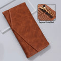 Nixie Folding PU Leather Makeup Brush Storage Bag