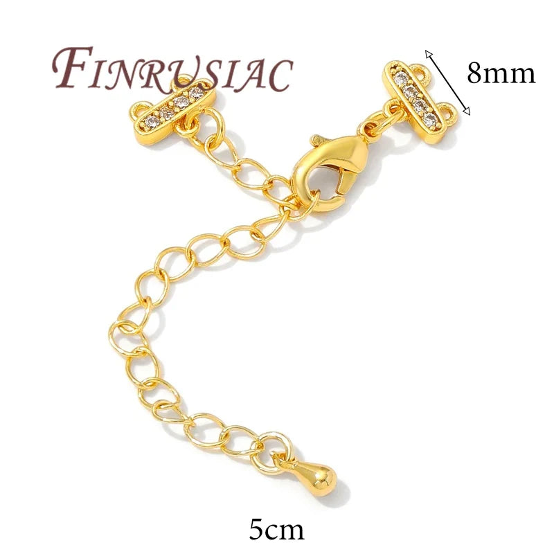18K Gold Plated Bracelet Extender Chain & Lobster Clasp | DIY