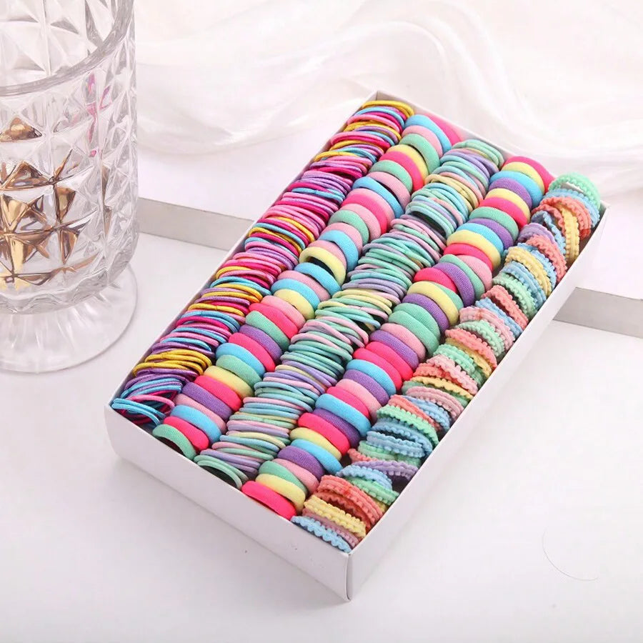 881Pcs Kids Hair Accessories – Clips, Ties & Scrunchies Set