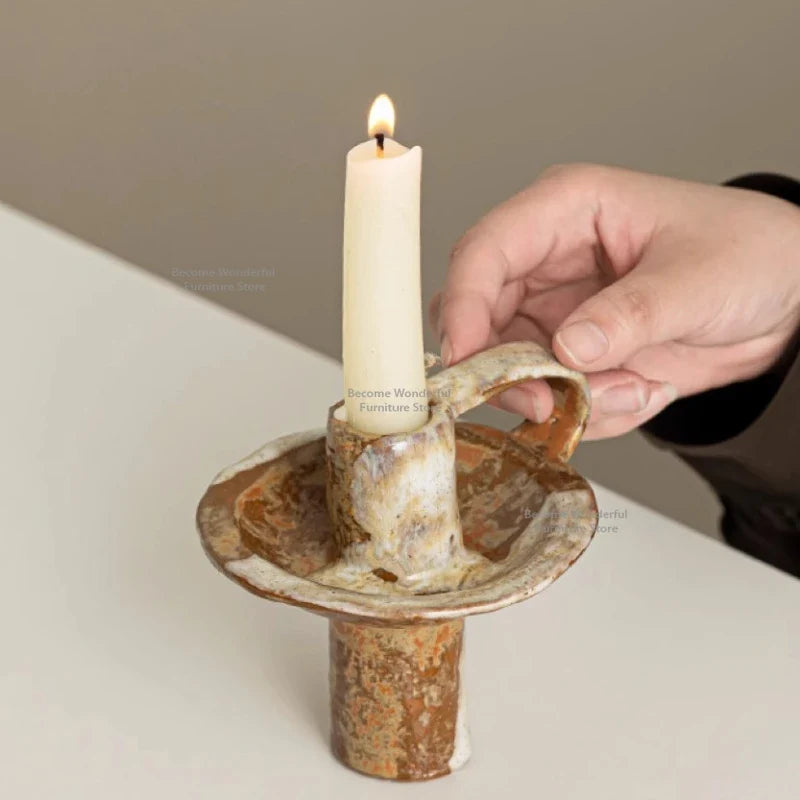 Retro Ceramic Tea Light Candle Holders – Home Décor