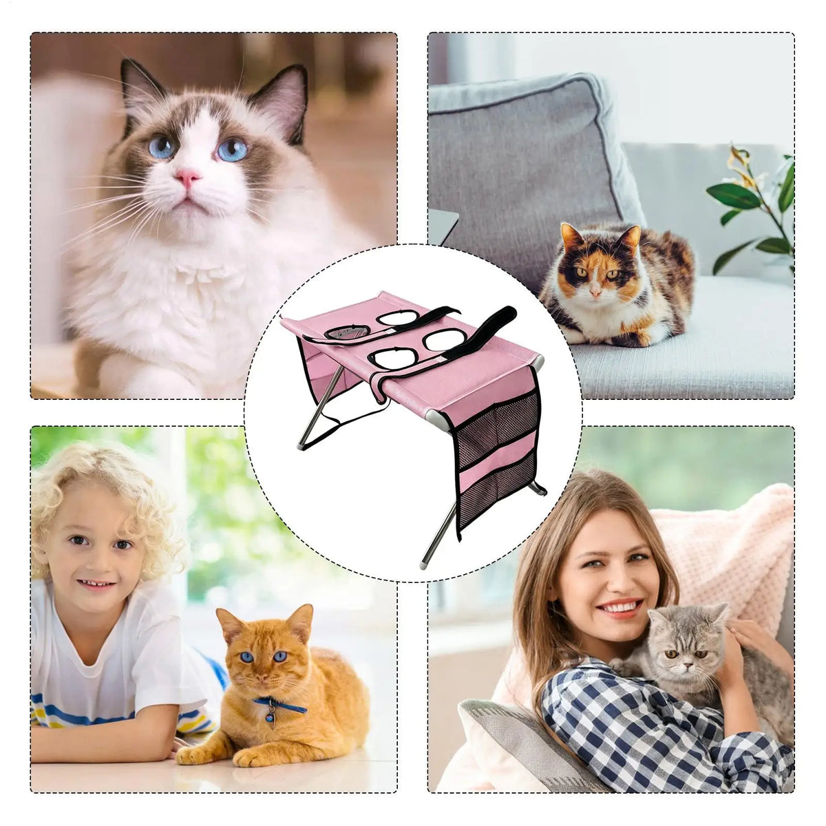 Stainless Steel Pet Grooming Hammock for Small Dogs & Cats