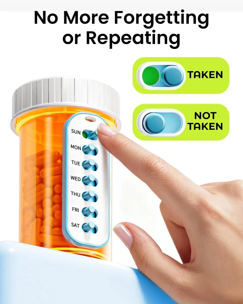 Labelife 2-Pack Pill Reminder Lanyard & Sticker Tracker