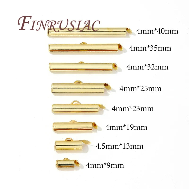 18K Gold Plated Crimp End Caps & Slider Clasps | DIY Jewelry