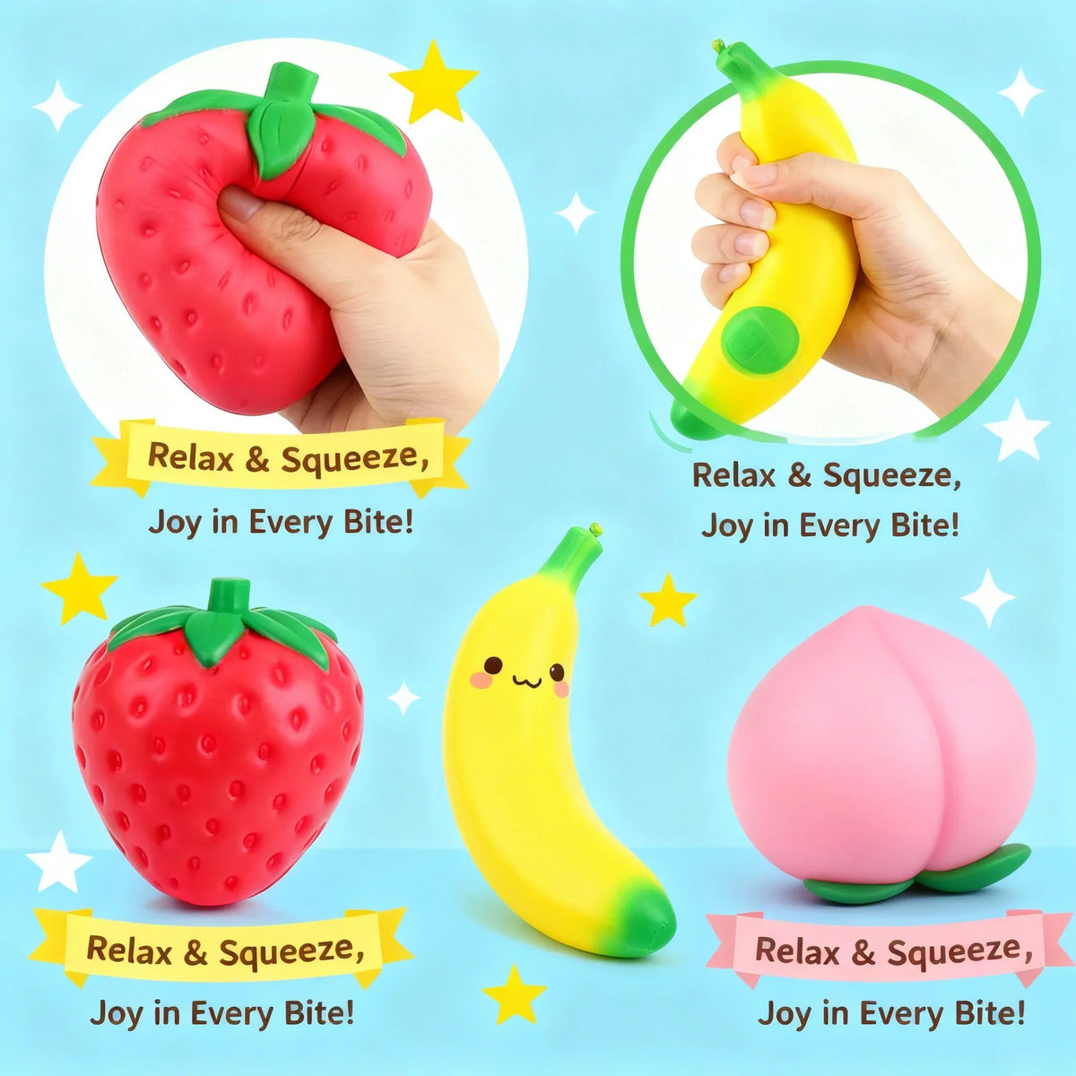 Super Jumbo Strawberry Squishy Slow Rising Squeeze Toy | Non-Toxic
