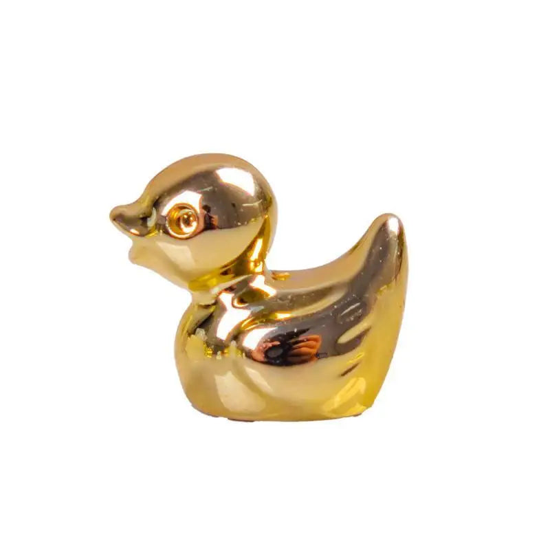 Mini Golden Duck Resin Figurines – Party & Dollhouse Decor