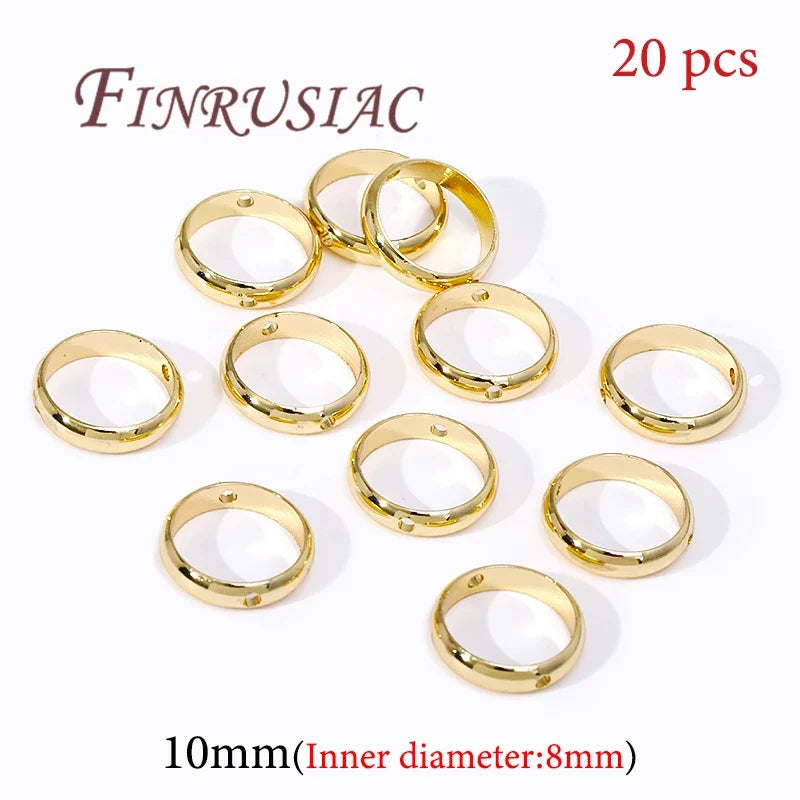 20Pcs 18K Gold Plated Bead Frames | DIY Jewelry Spacers