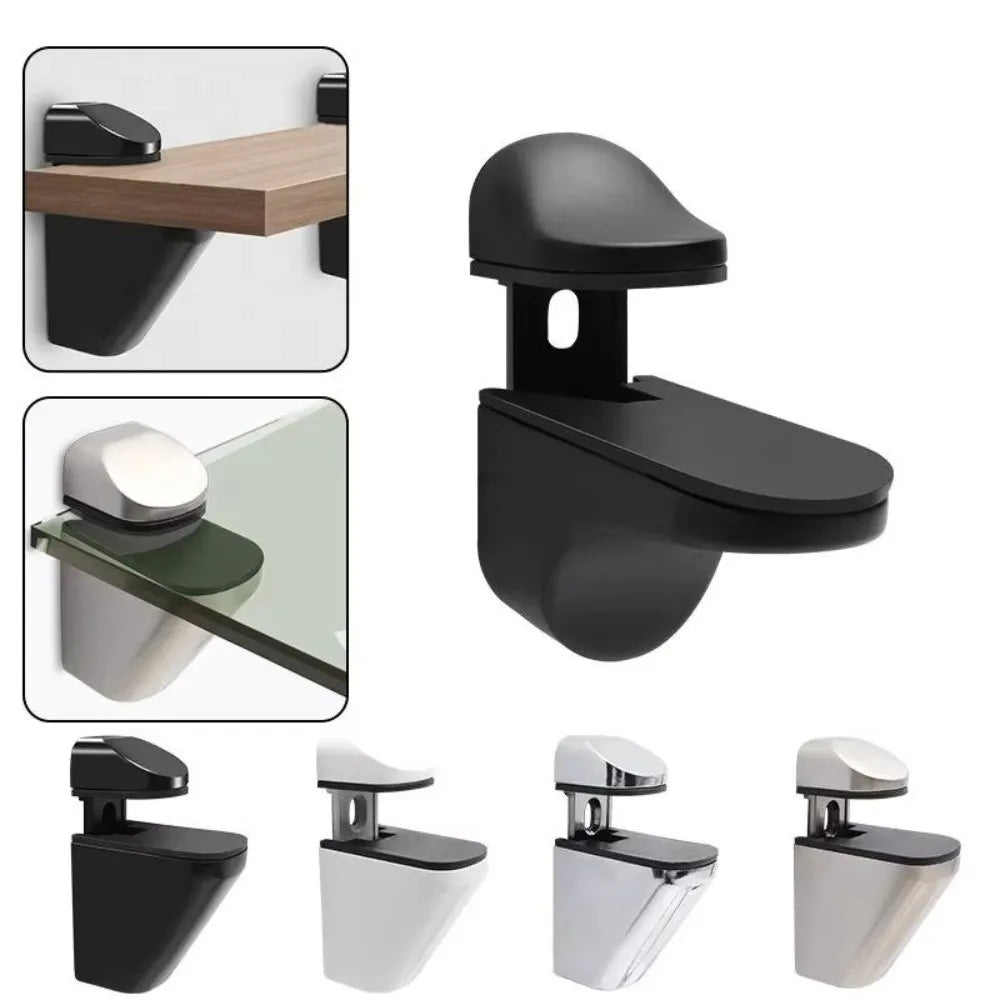 Zinc Alloy Adjustable Glass Shelf Clamps 1-22mm Bracket