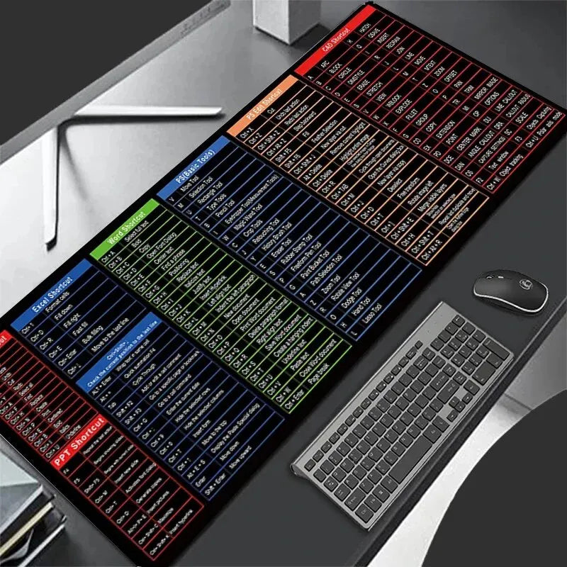 Windows Shortcuts Large Mouse Pad – Word, Excel & PPT Desk Mat