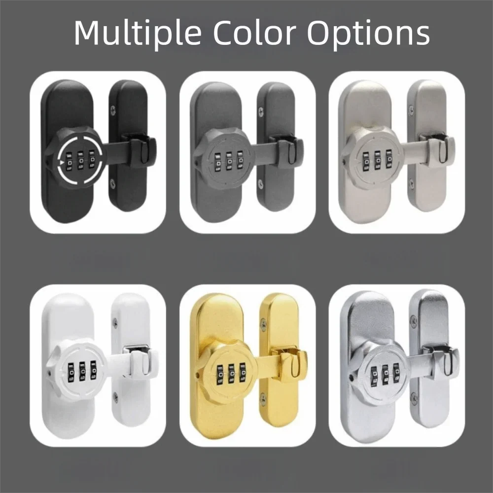 Zinc Alloy Mechanical Password Lock – 90/180° Sliding Door Bolt
