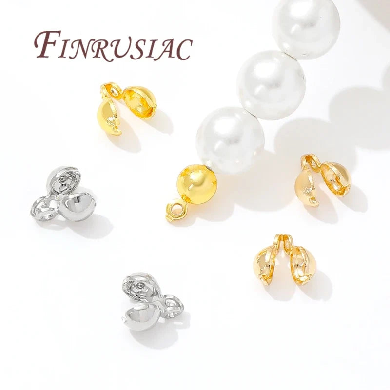 18K Gold Plated Crimp Beads & Cover Findings – DIY Jewelry