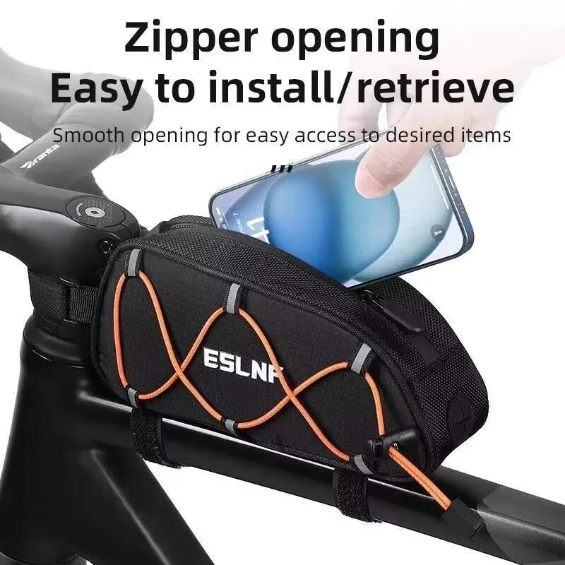 ESLNF Rainproof Bike Top Tube Bag – Reflective MTB Road Cycling
