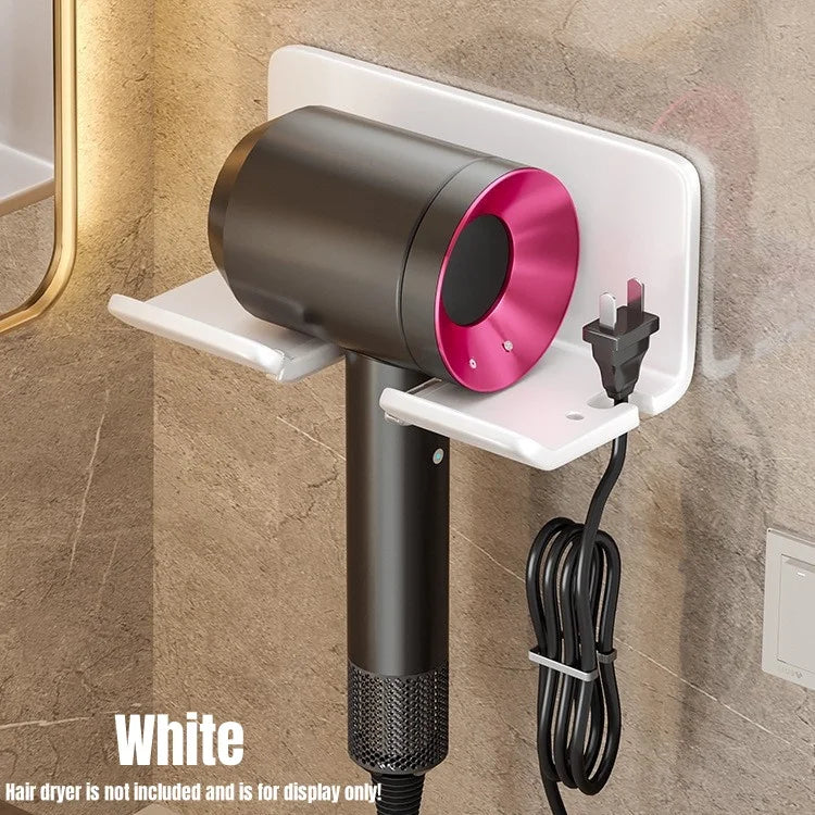 Wall Mounted Hair Dryer Holder & Straightener Stand Rack