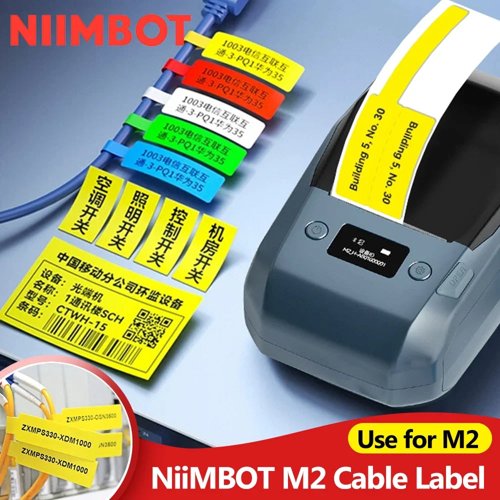 Niimbot M2 Thermal Transfer Labels – Outdoor Cable & Wire Tags