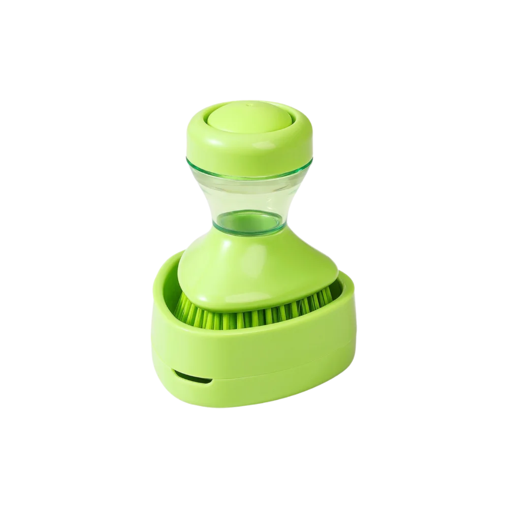 Self-Dispensing Dish Brush | Ergonomic Grip & Round Bristles