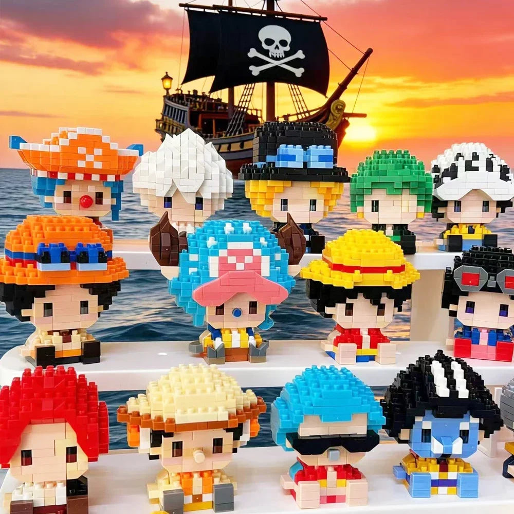 One Piece Anime Mini Block Figures – 20 Styles | 3D Assembly Toy