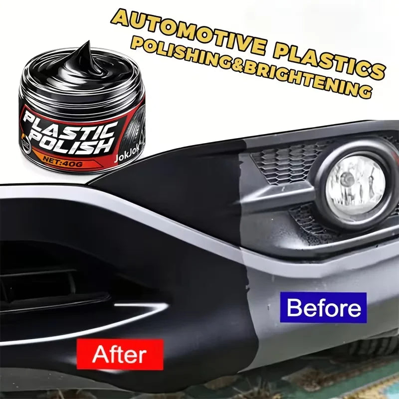 Car Plastic Trim Restorer Polish Paste – UV Shield 2-Pack