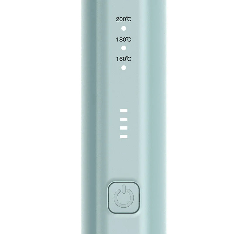 USB-C Rechargeable Ceramic Hair Straightener Brush | LED Display