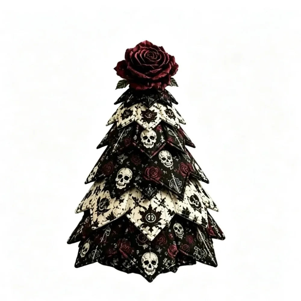 DIY Christmas Tree Patchwork Sewing Kit – Floral Fabric Set