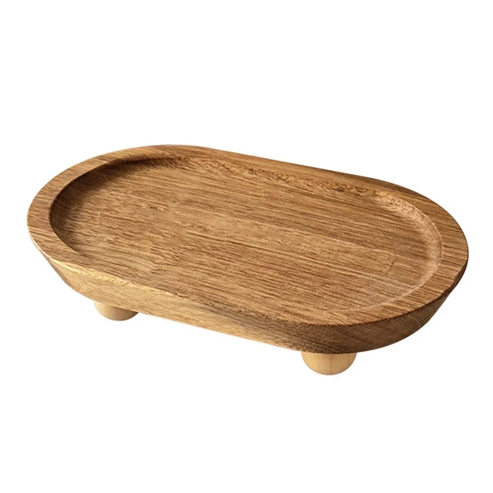 Wood Jewellery Display Tray – Round & Oval Pedestal Stand