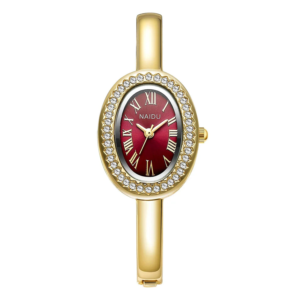 Women's Roman Numeral Quartz Watch – Casual Alloy Timepiece