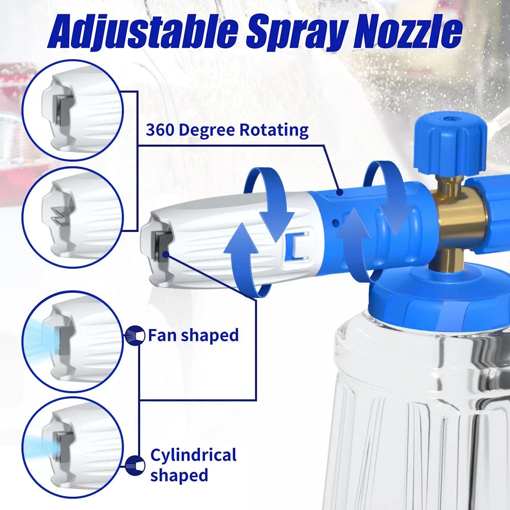 Snow Foam Cannon Gun | Adjustable Pressure Washer Sprayer