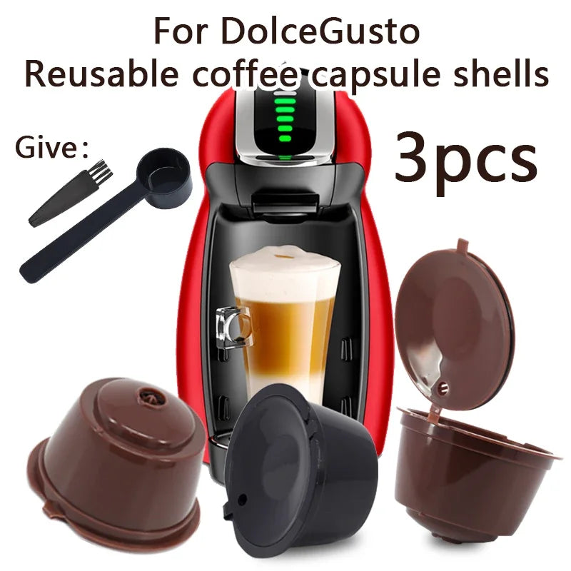 3-Pack Reusable Coffee Capsule Filters for Dolce Gusto & Nespresso