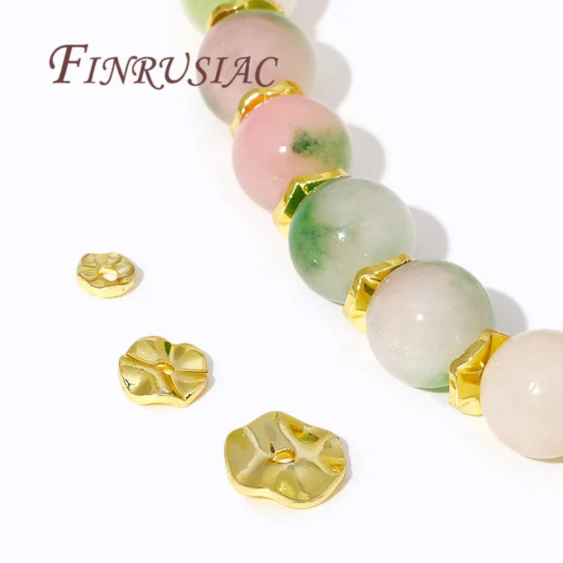 Gold Plated Wavy Spacer Beads – DIY Jewelry Making Findings