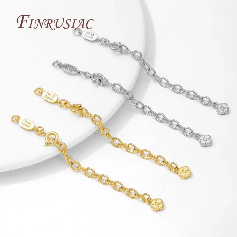 18K Gold Plated Extension Chains with Clasps – DIY Jewelry