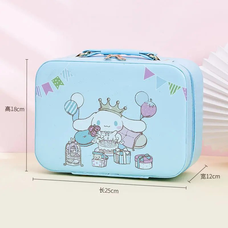 Sanrio Kawaii Large Makeup Bag with Mirror | Hello Kitty Kuromi