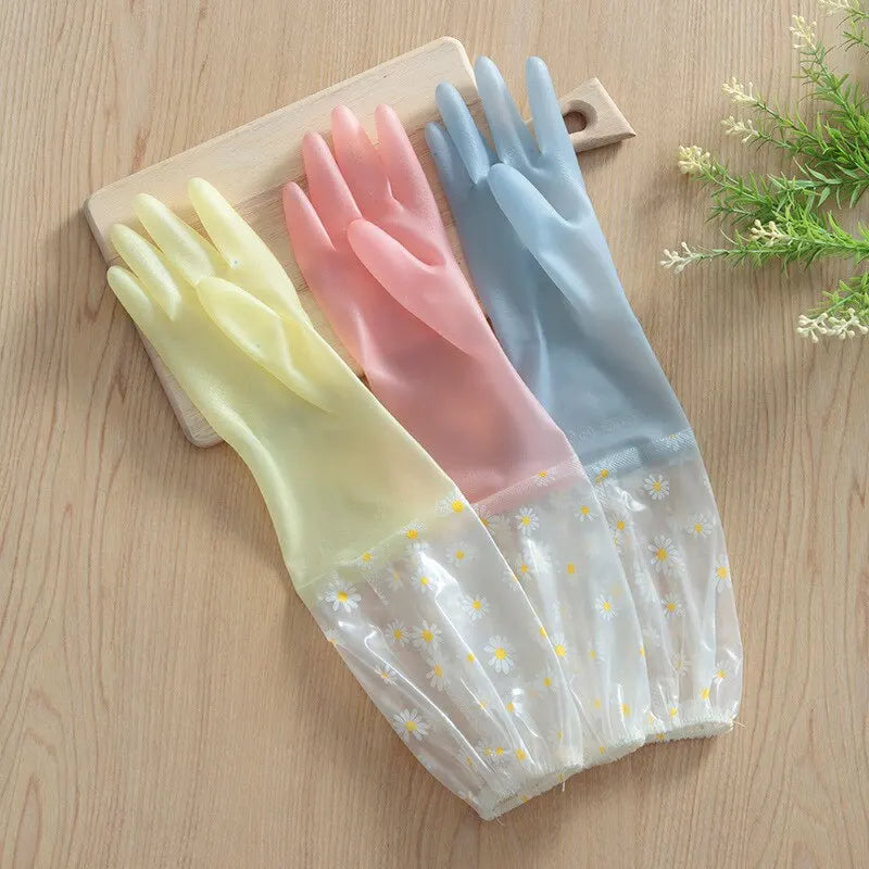 Waterproof Latex Rubber Gloves for Kitchen & Household Cleaning