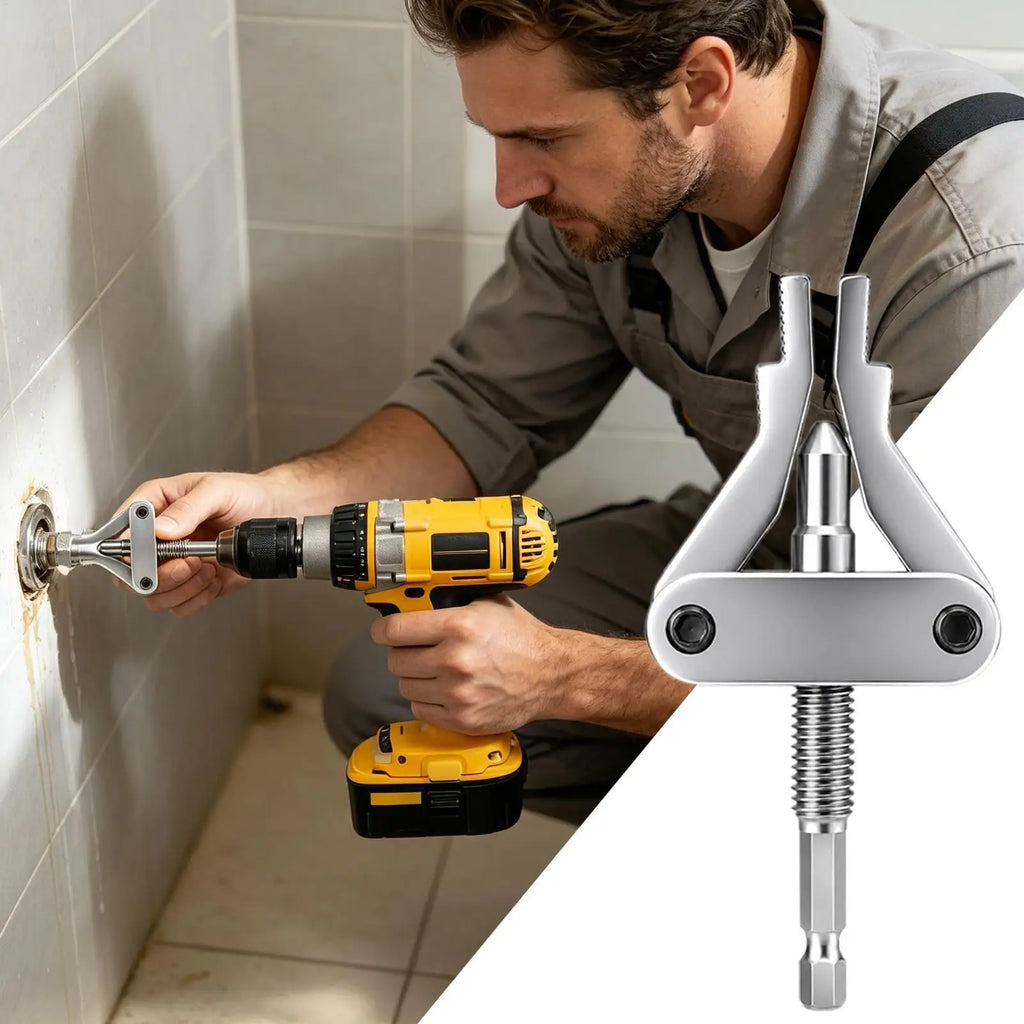 Faucet Angle Valve Thread Extractor | Hex Shank Pipe Repair Tool