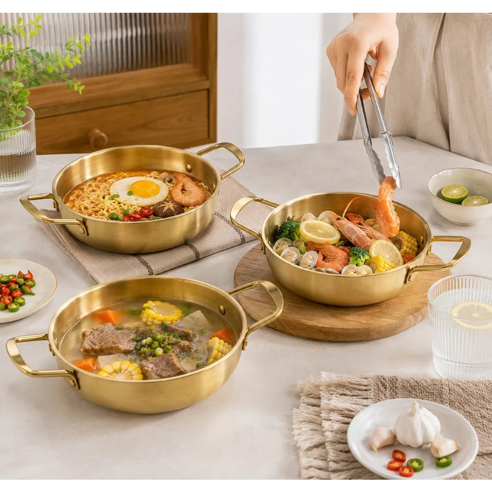 4-Piece Stainless Steel Noodle Soup Pot & Tong Set