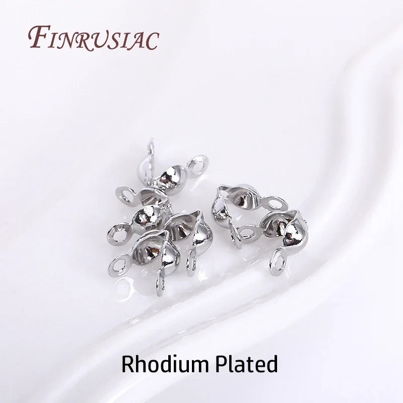 14K/18K Gold Plated Bead Tip Knot Cover Crimp End Caps | DIY