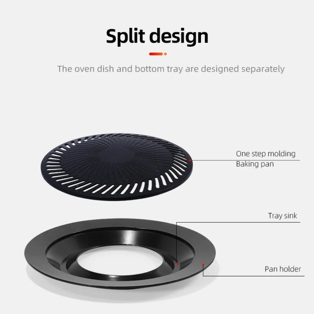 KOSUN Aluminum Korean Grill Pan – Nonstick Portable BBQ Tray