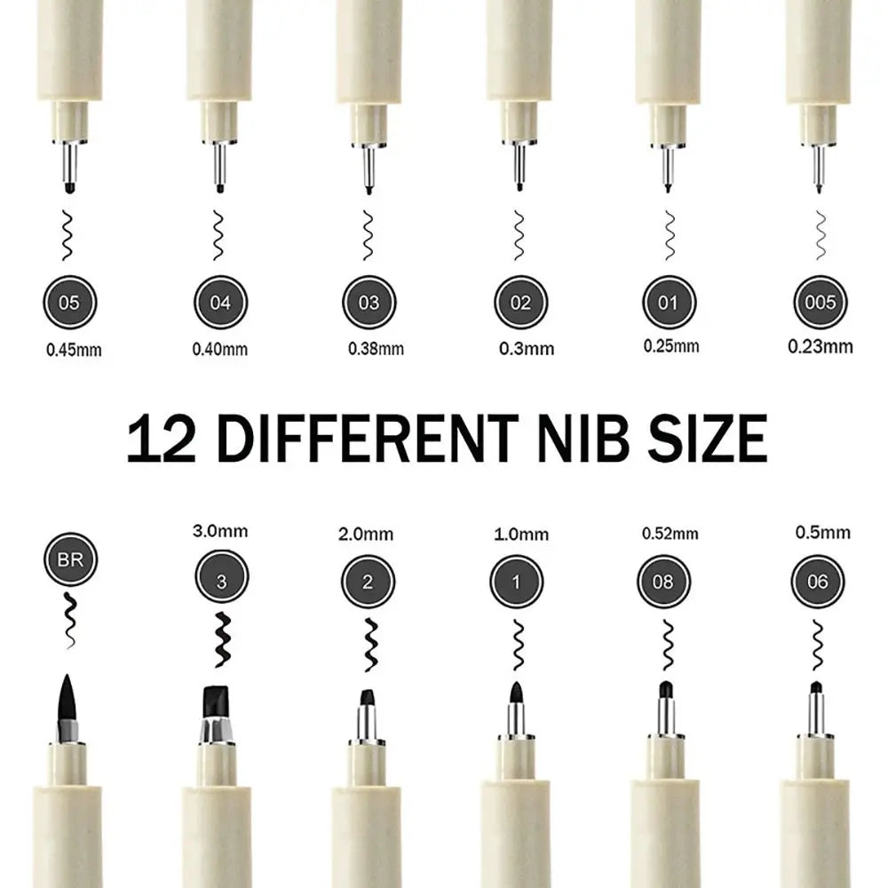 Micron Pigment Liner Pen – Fine Line Hook Art Drawing Pen