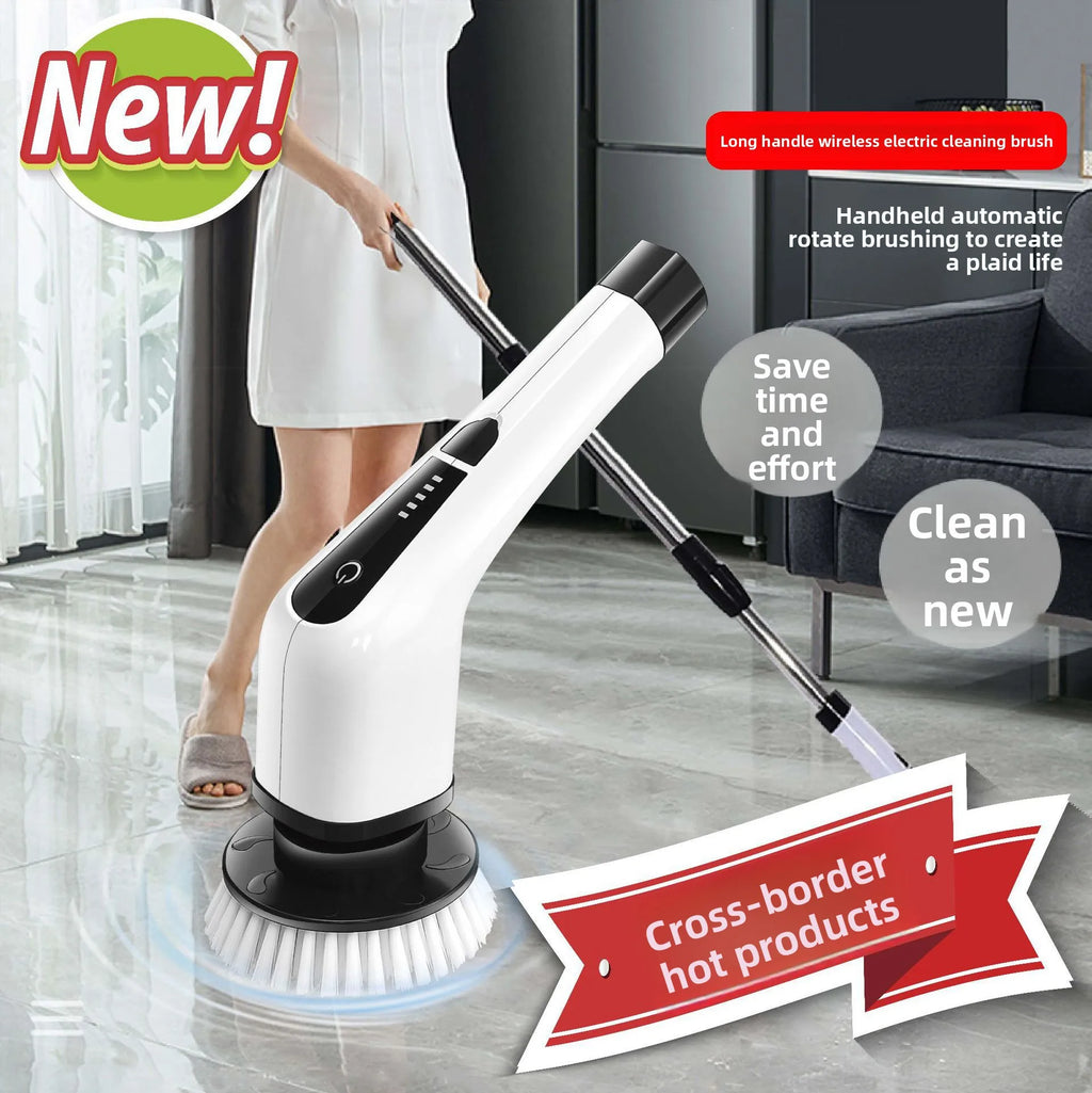 Electric Cleaning Brush Set | Telescopic Rod, Waterproof