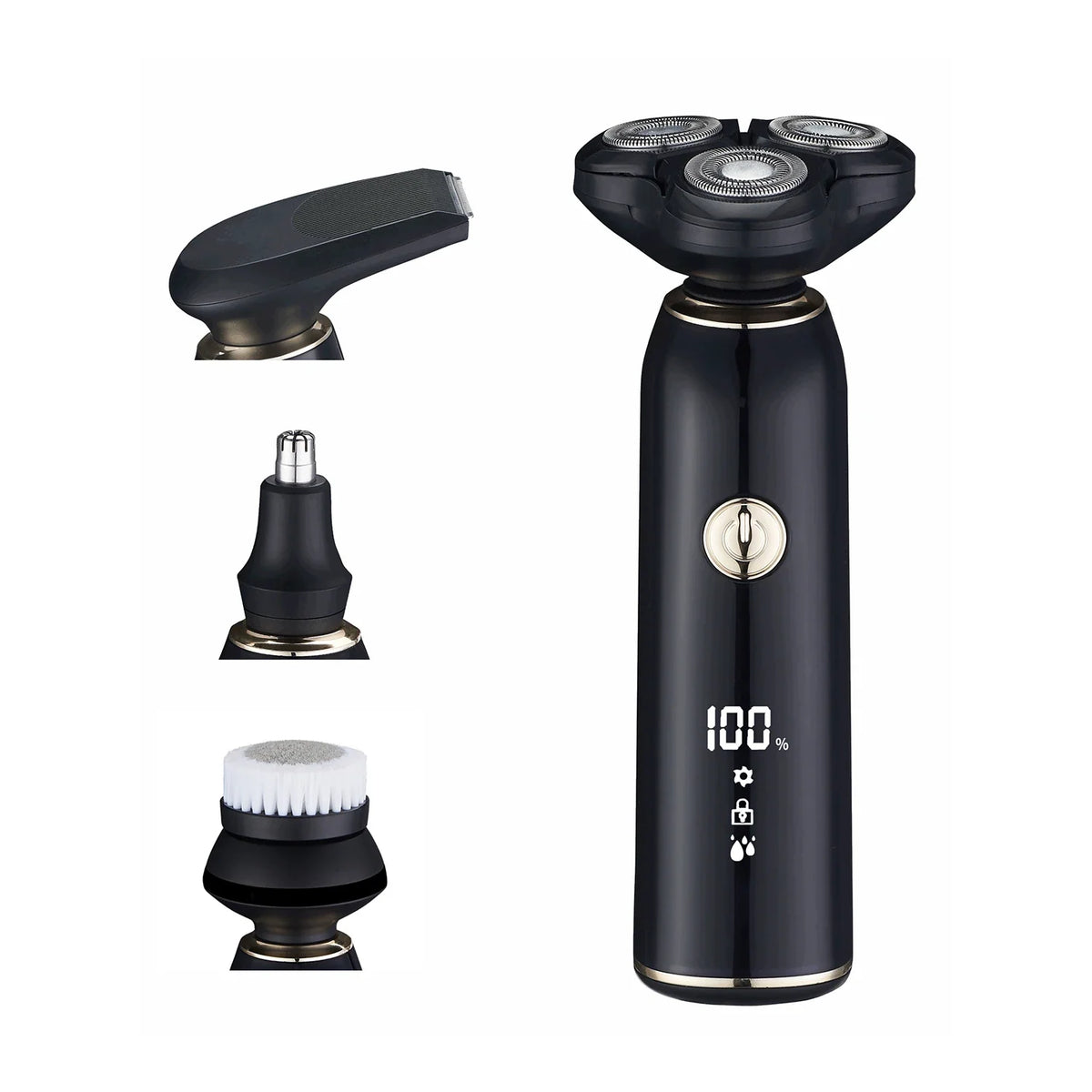 USB Rechargeable Rotary Electric Shaver – IPX7 Waterproof Men's