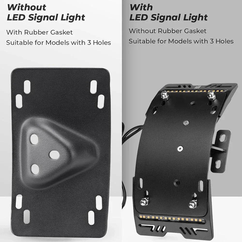 Motorcycle Curved Laydown License Plate Bracket | Softail Dyna