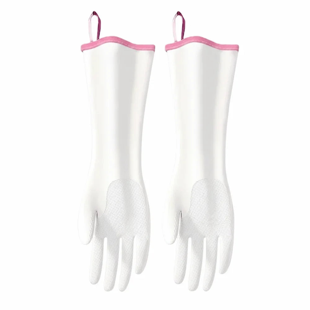 Thickened Latex Kitchen Cleaning Gloves – Waterproof Dishwashing