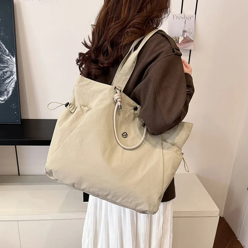 Large Capacity Women's Tote Bag – Multi-Pocket Shoulder Bag