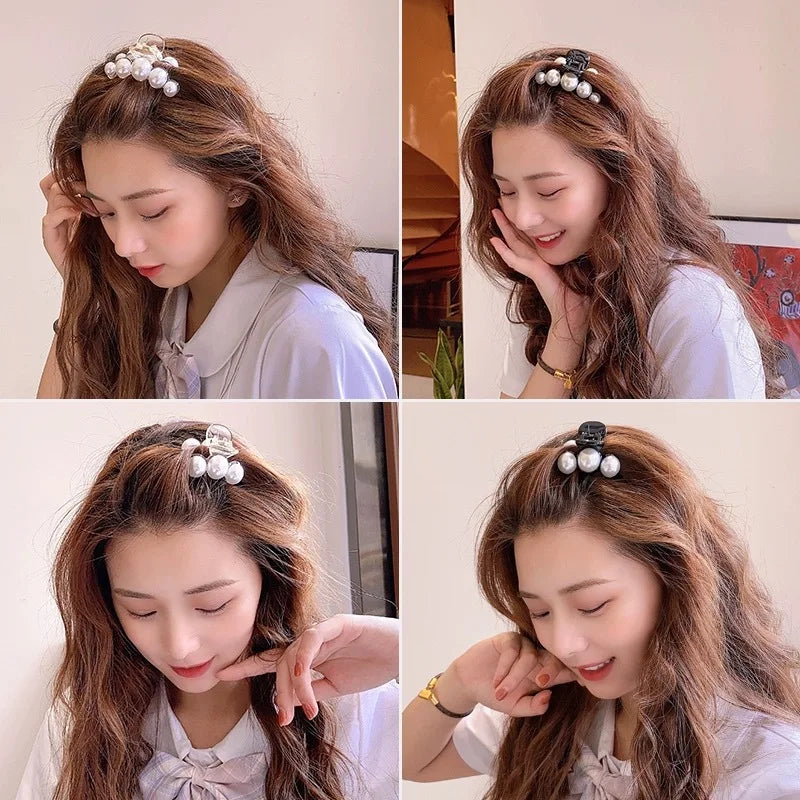 Pearl Hair Claw Clips for Women – Large Korean Shark Barrette