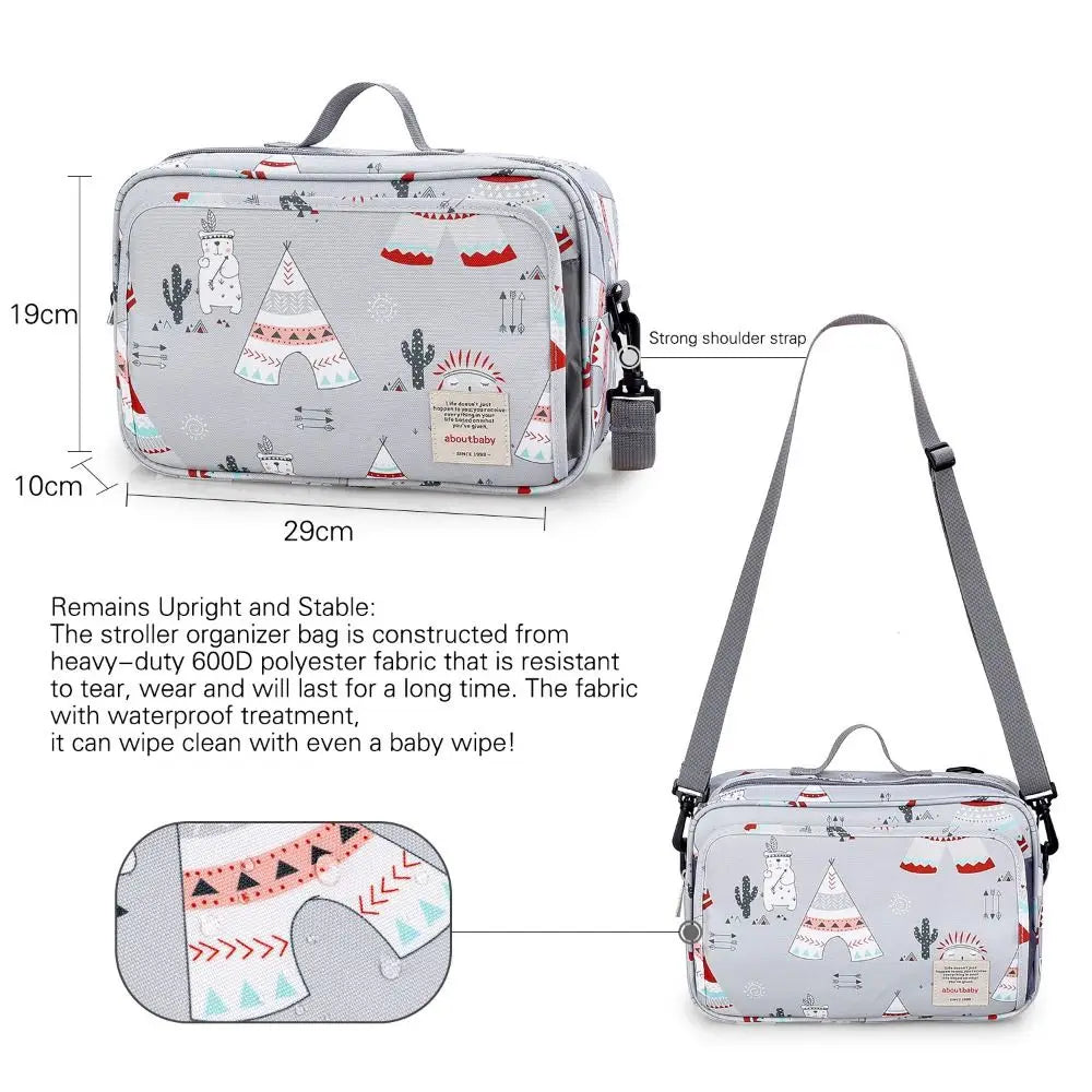 Waterproof Stroller Bag – Large Multi-Pocket Pram Organizer