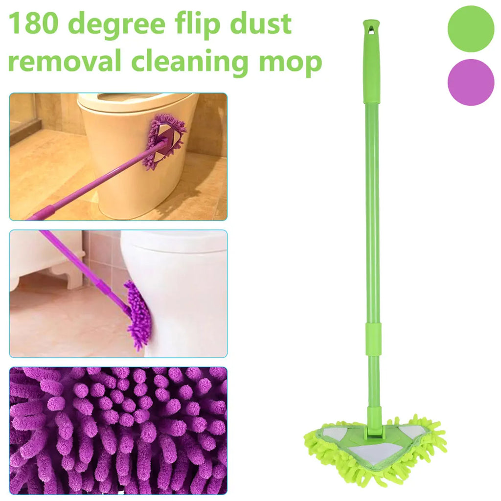 180° Rotatable Triangular Cleaning Mop – Walls, Floors & Ceiling