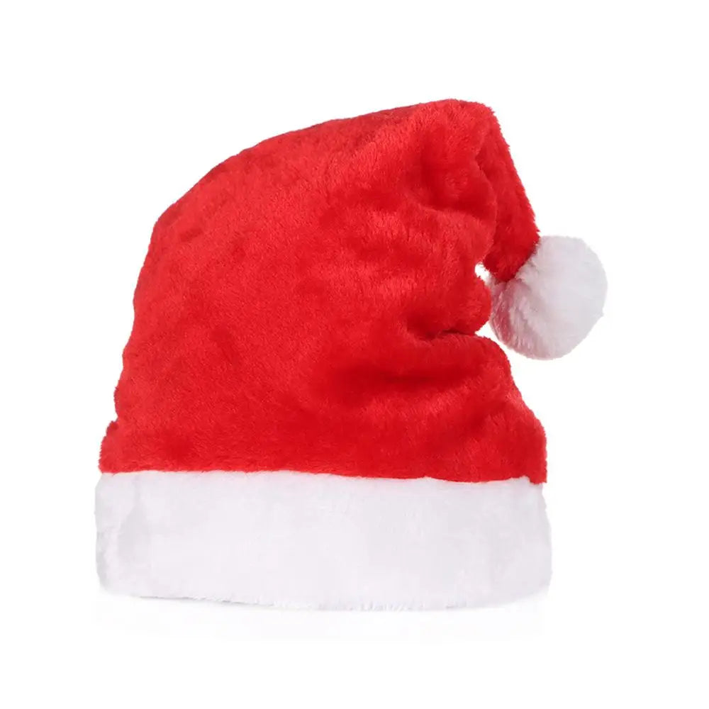 Plush Santa Hat Christmas Cap – Holiday Party Adults & Kids