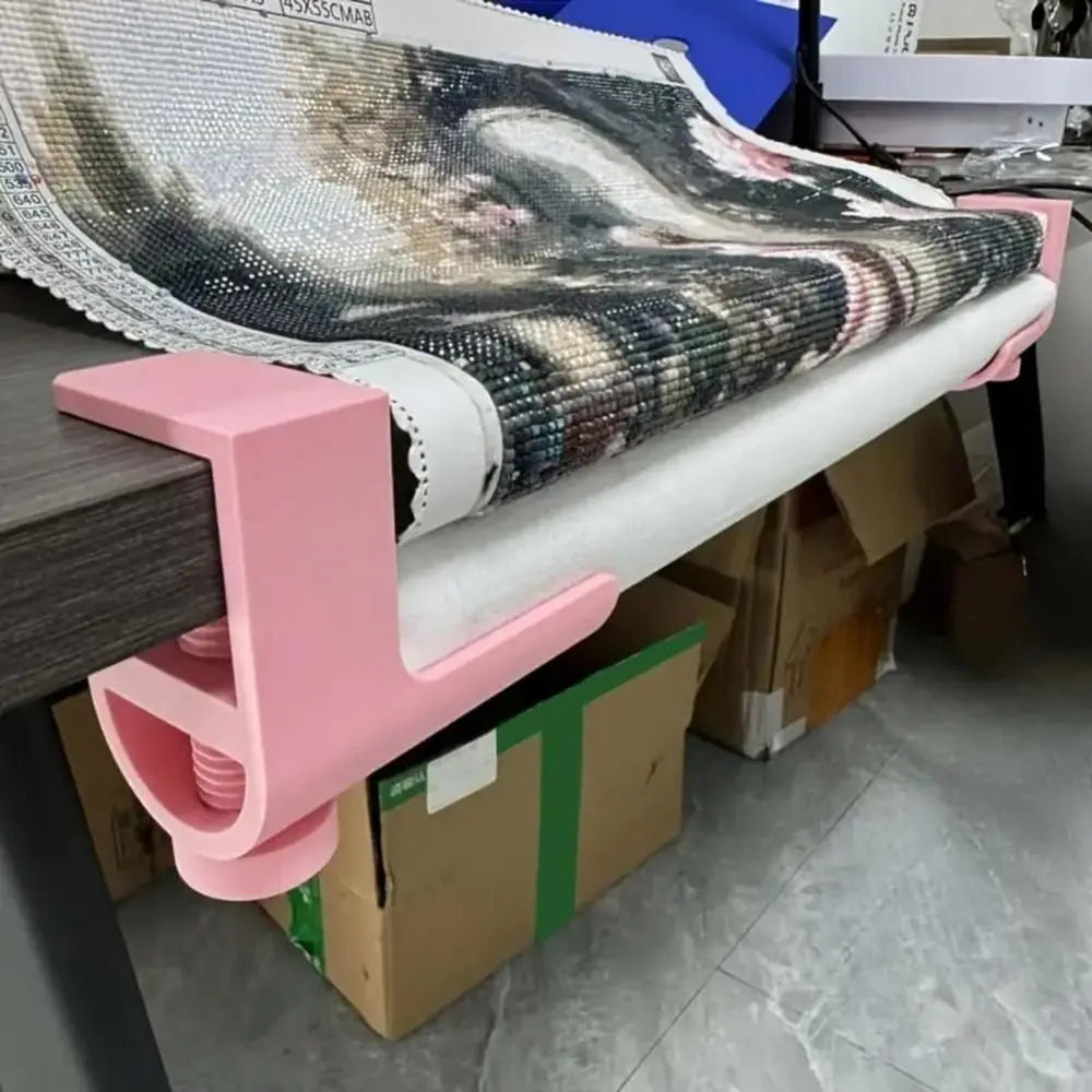 L-Shape Diamond Painting Scroll Holder & Canvas Table Clamp